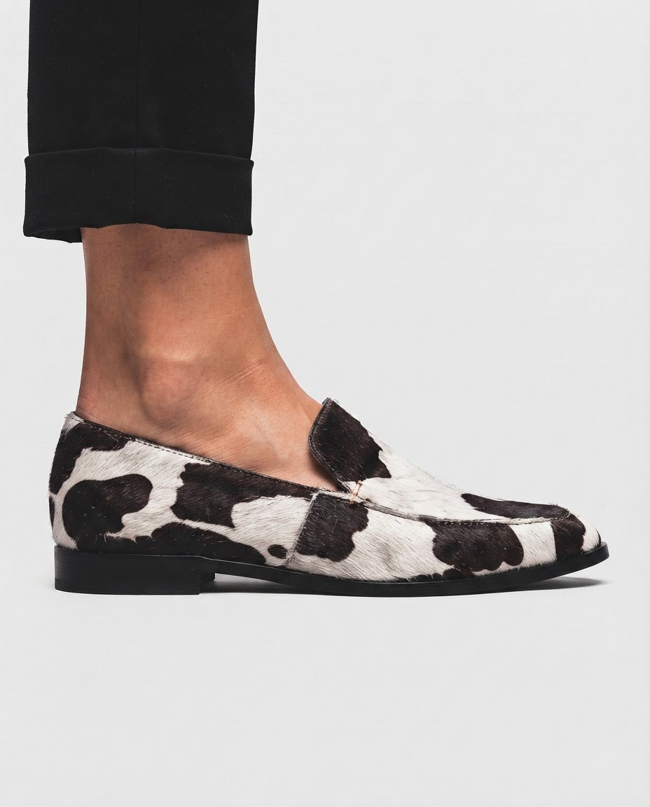 Mocasines en Estampado de Vaca