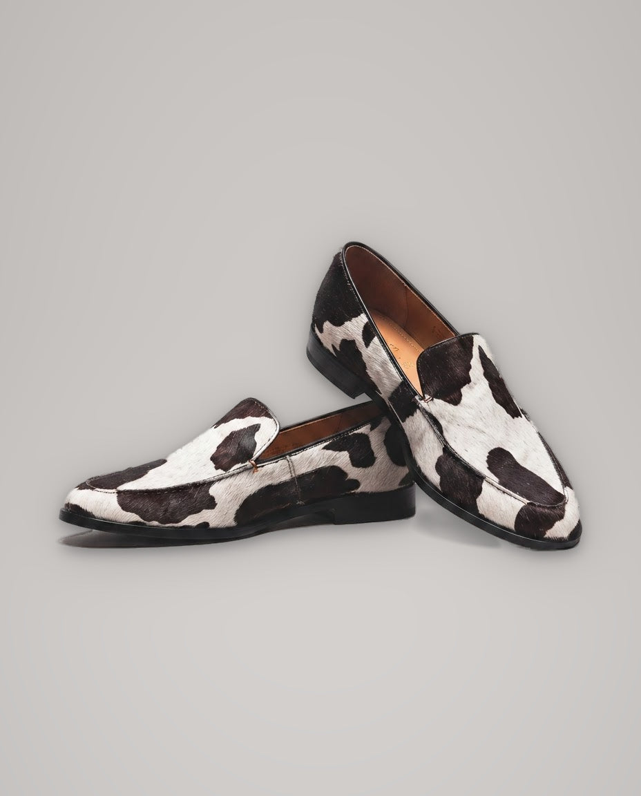 Mocasines en Estampado de Vaca