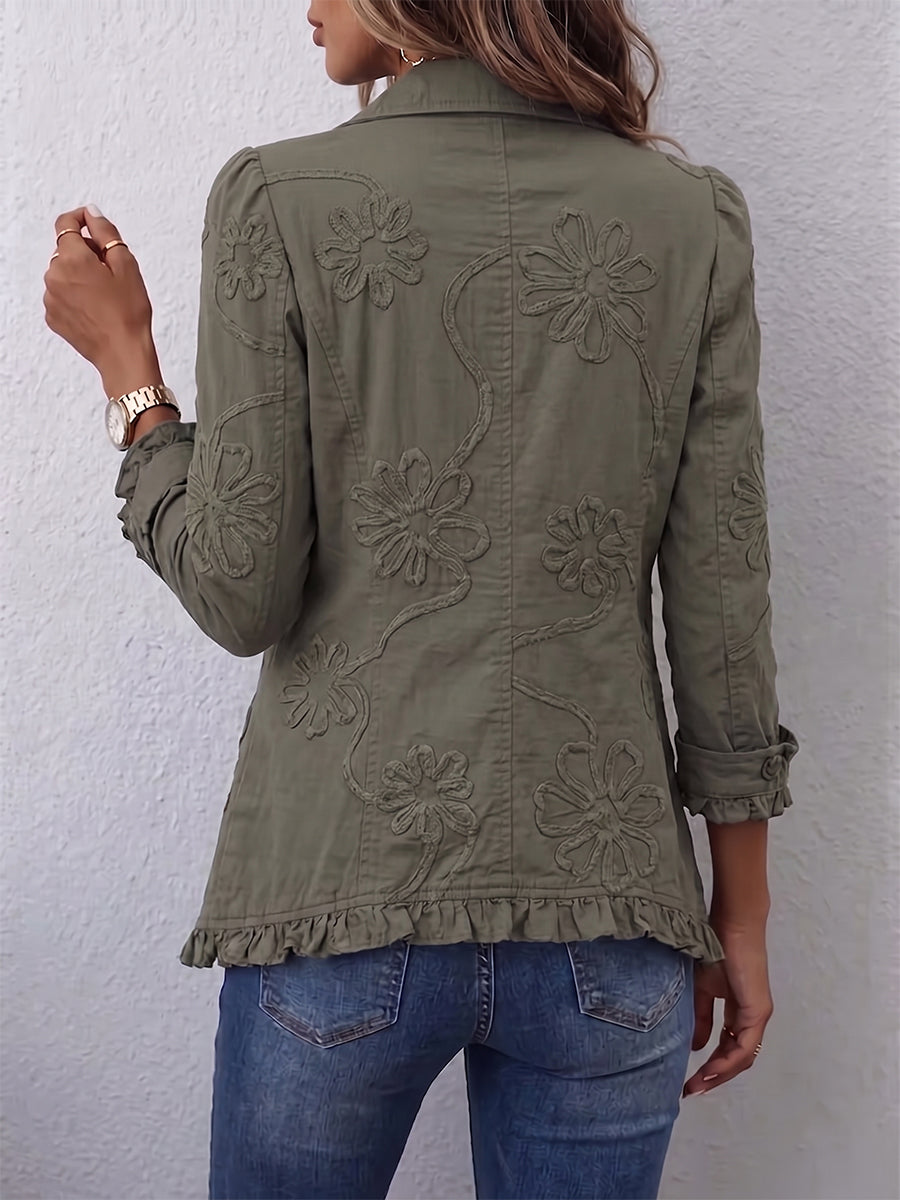 María José | Chaqueta Bordada con Volantes