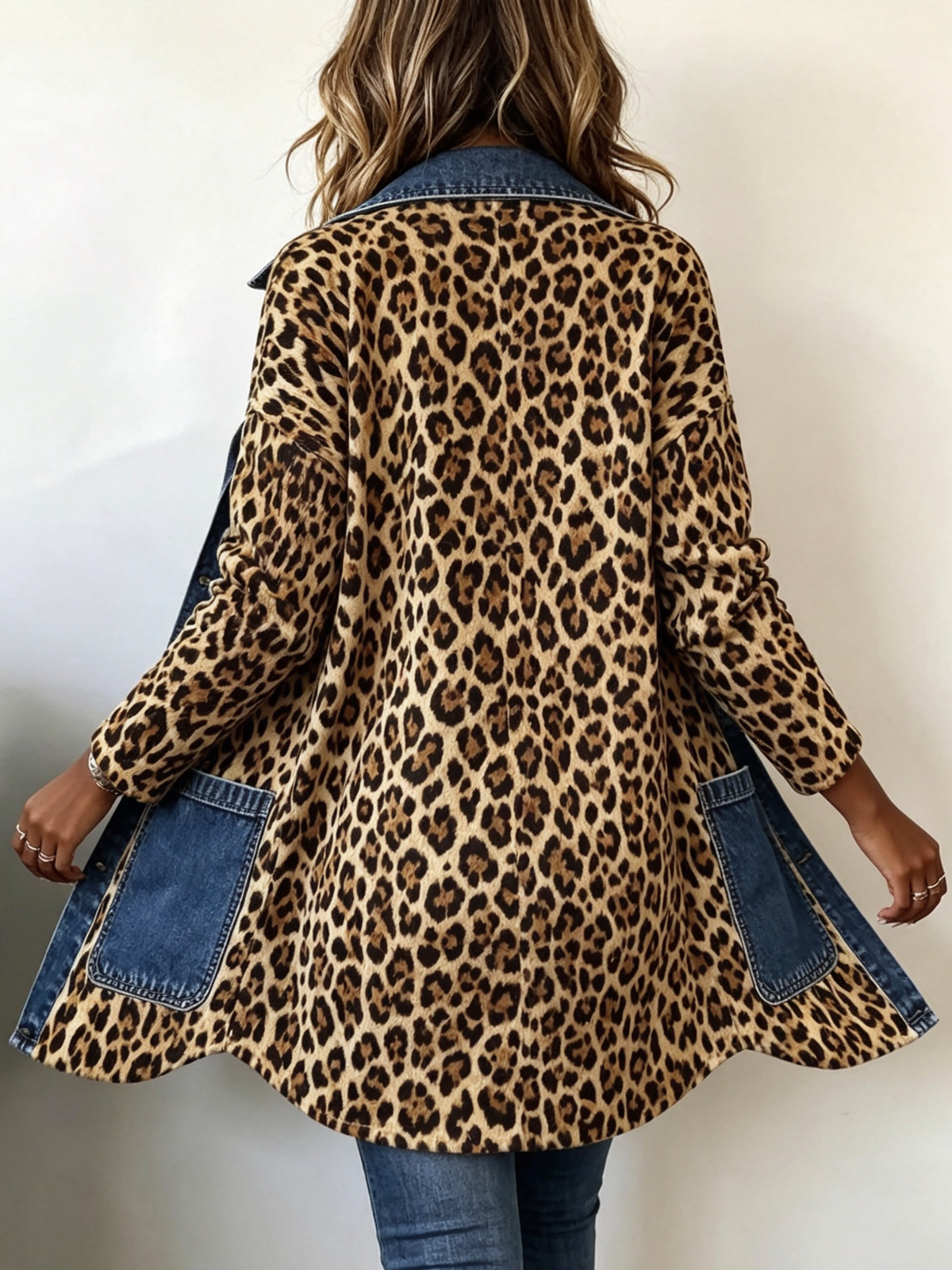 Charo | Chaqueta Larga de Leopardo con Vaquero
