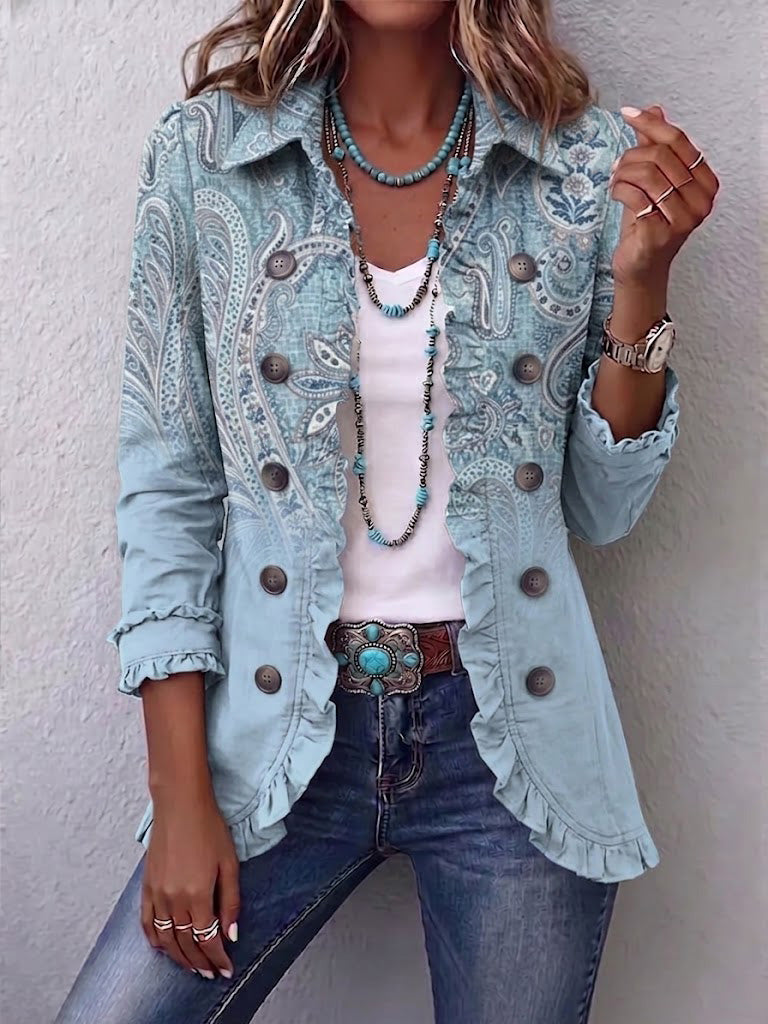 Angustias | Chaqueta Cachemira Vintage con Volantes