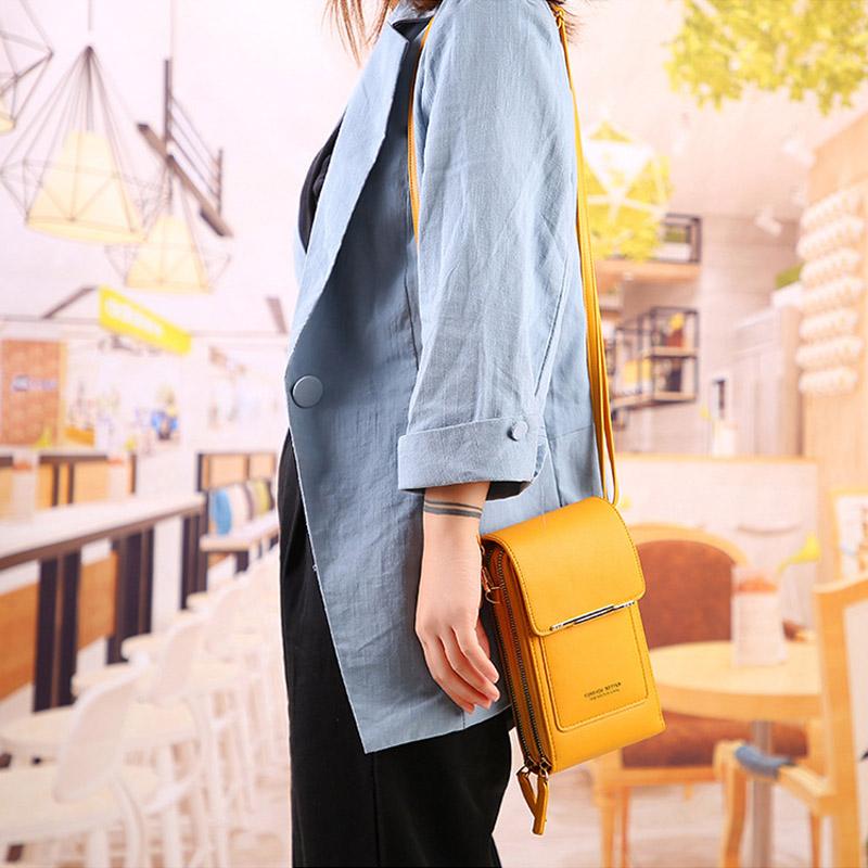 Olivia | Bolsa Bandolera de Piel Vegana con Funda Táctil